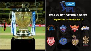 IPL 2020 UAE official dates bcci