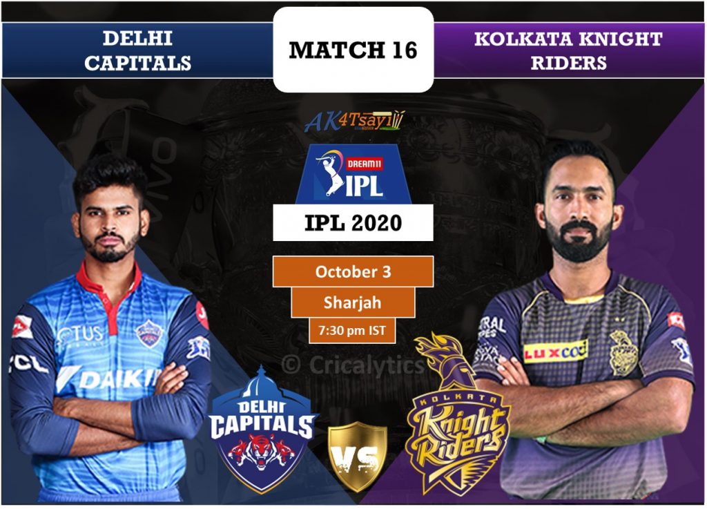 IPL 2020 Match 16 DC vs KKR predicted 11, preview, and top players