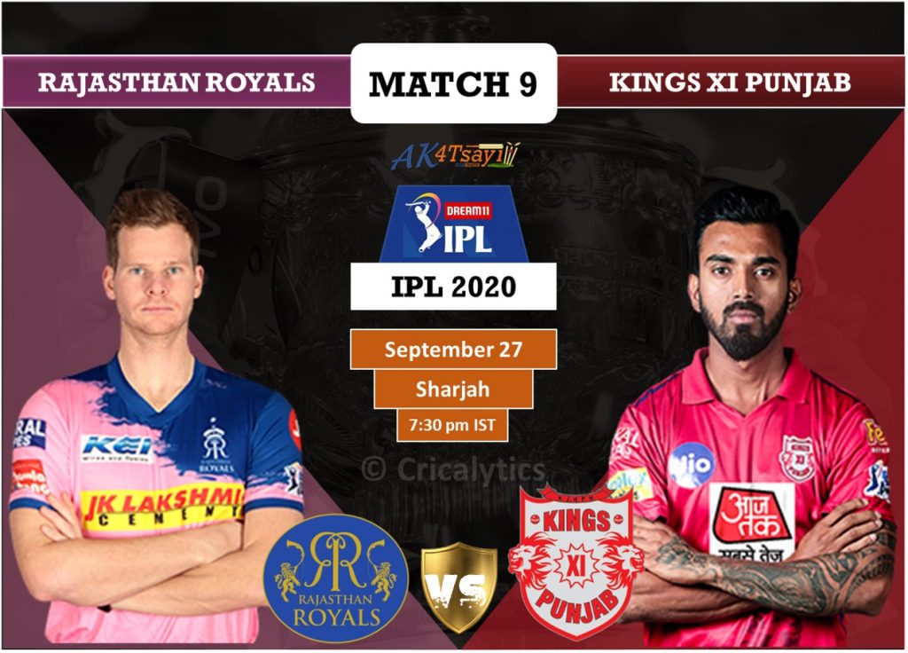 IPL 2020 Match 9 RR vs KXIP predicted 11, preview, and key players