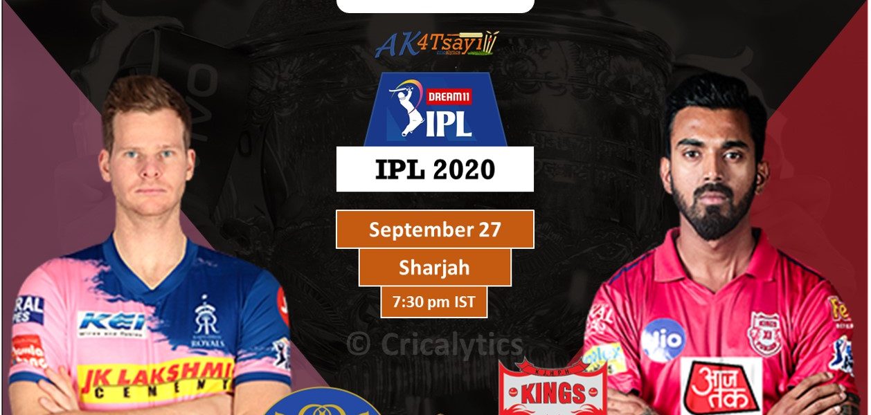 IPL 2020 Match 9 RR vs KXIP predicted 11, preview, and key players