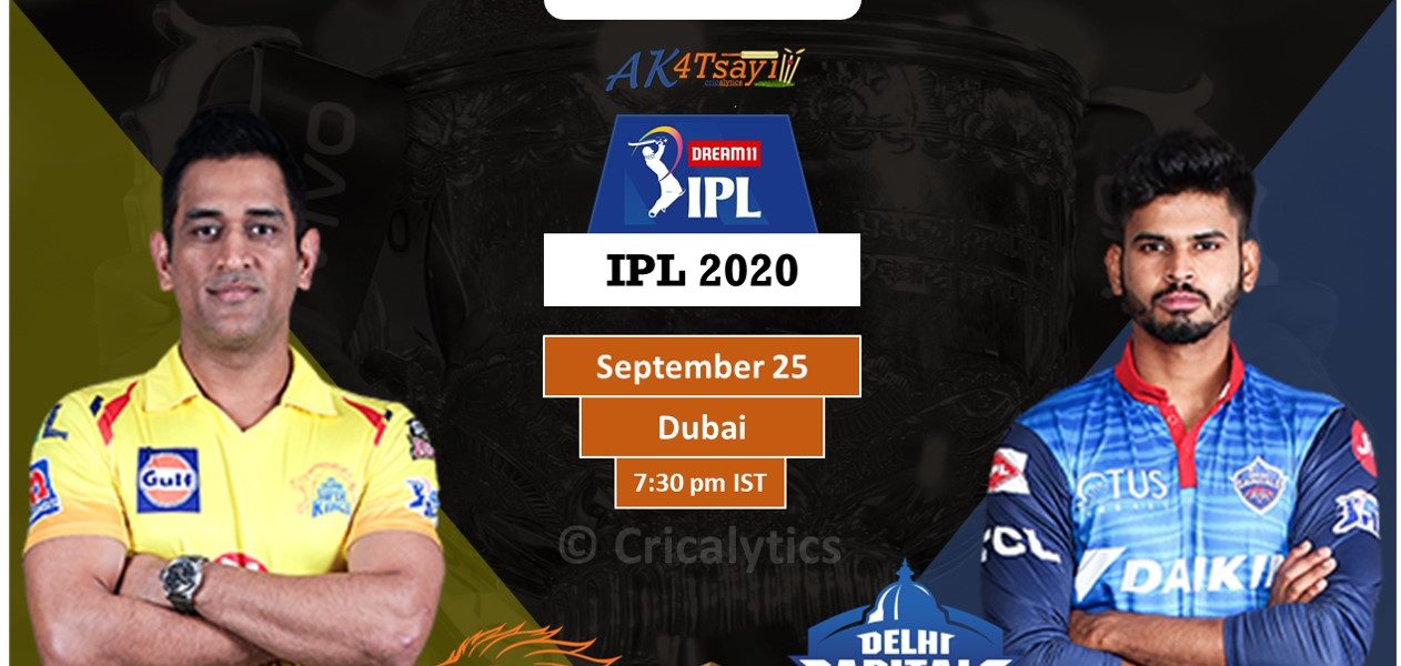IPL 2020 UAE Match 7 DC vs CSK predicted 11 and preview