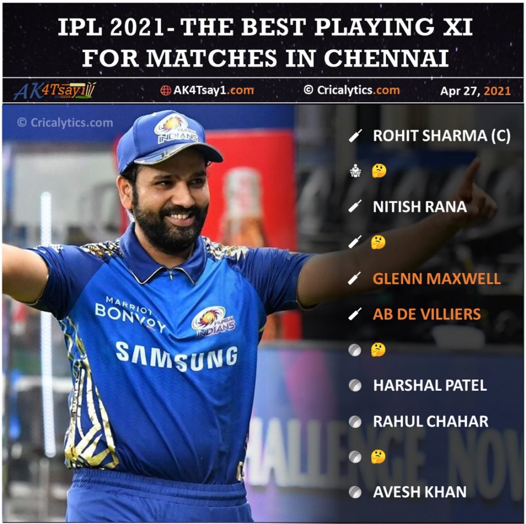 IPL 2021 Best performing playing 11 from chennai