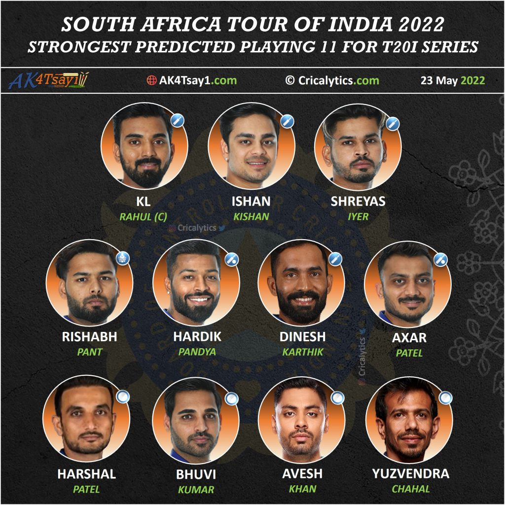 india vs south africa 2022 strongest predicted playing 11 for t20 series