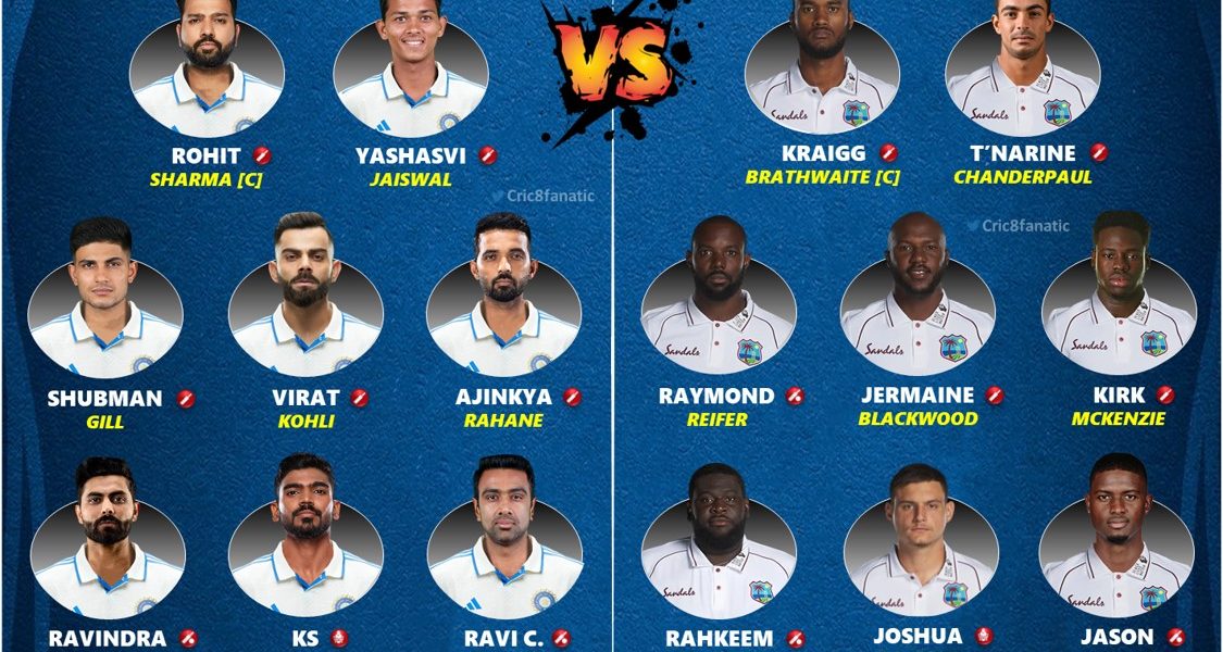 india vs west indies 2023 1st test match best playing 11
