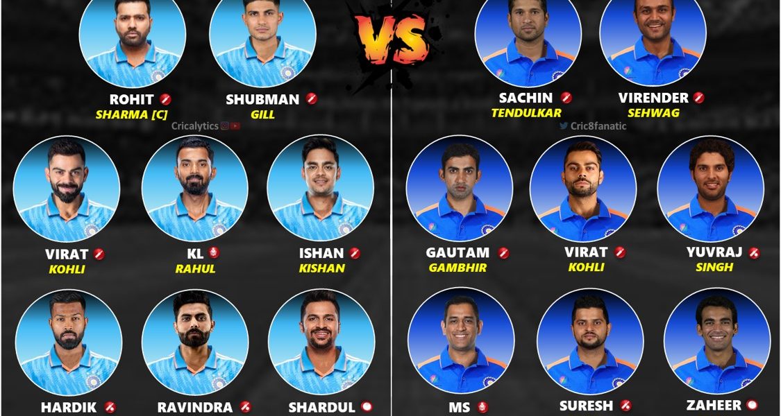 odi world cup best playing 11 for india in 2023 vs 2011 champion team