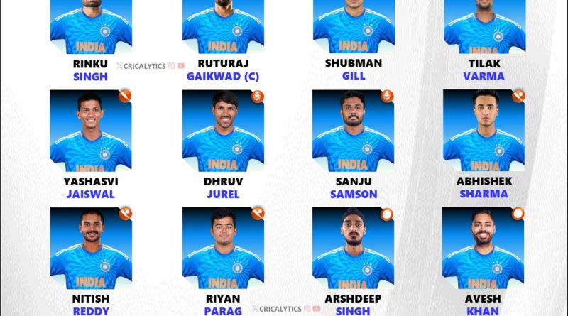 India vs Zimbabwe 2024 Confirmed T20 Squad Players List