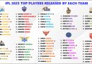 IPL 2025 Complete Released Players List - Full Details Inside